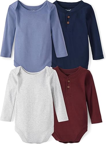 The Children's Place baby-boys And Newborn Long Sleeve Bodysuits, Multipacks