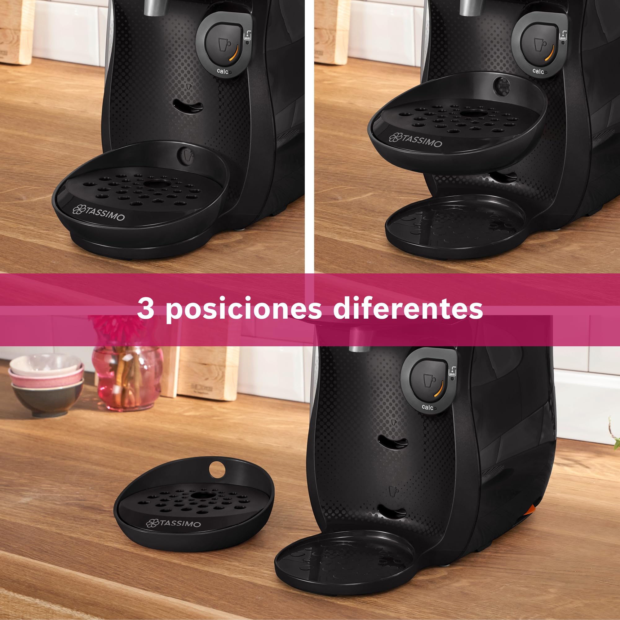 Bosch - Cafetera Tassimo Happy Friendly, Pastillas Descalcificadoras incluidas, Hasta 70 bebidas, OneTouch, INTELLIBREW™, Negro, TAS102EA