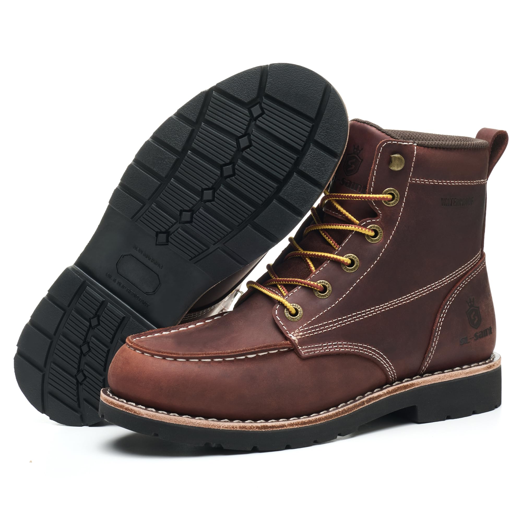 Fait à La Main Imperméables Souple Moc Toe Bottes Classique Cuir véritable Welts Cheville Mode