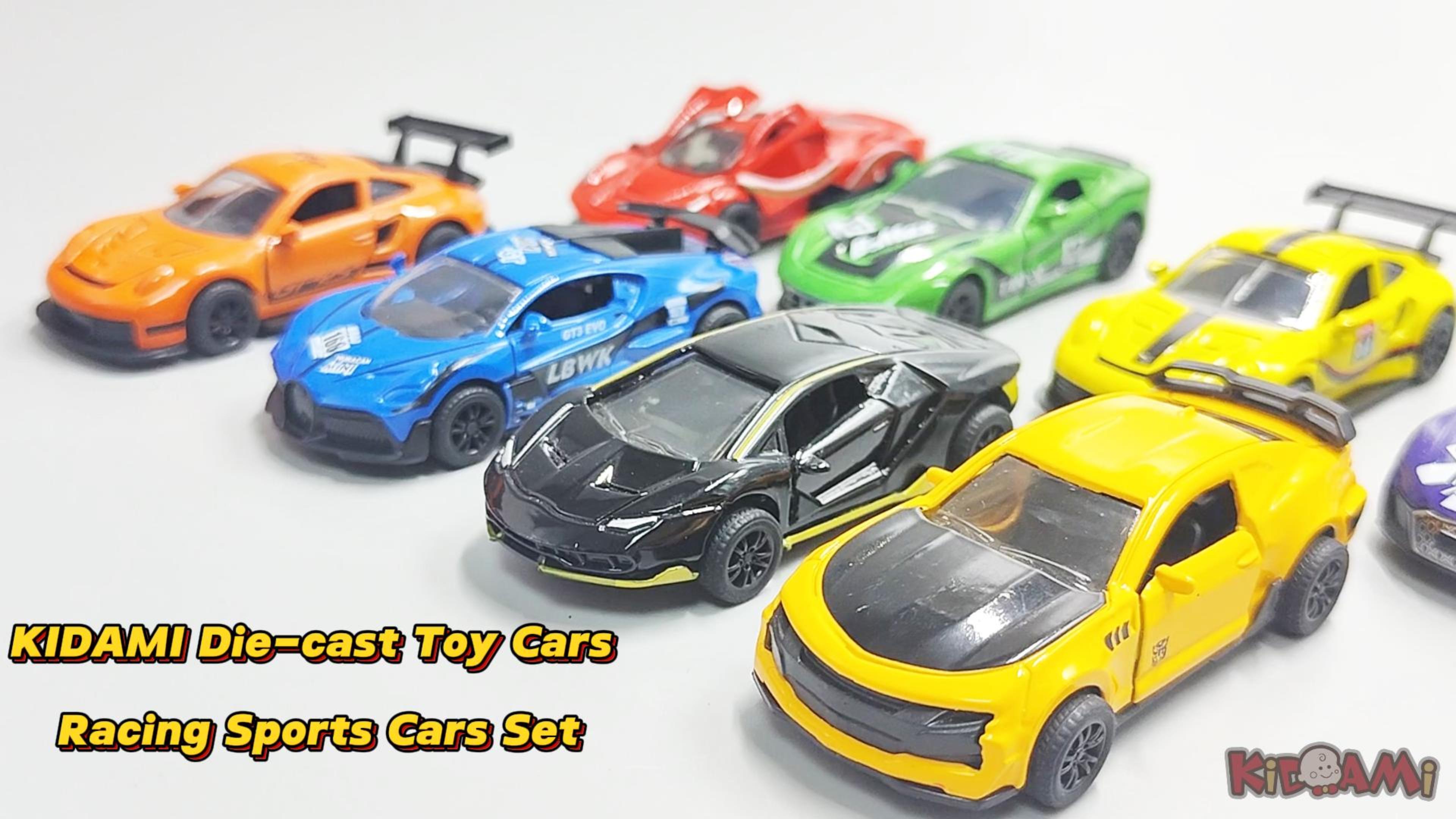 Amazon.com: KIDAMI Pull Back Cars for Kids, Sports Car Die Cast