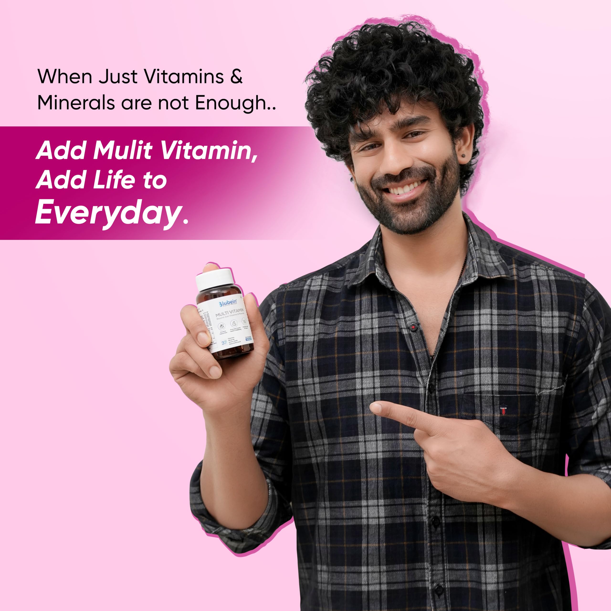 Blubein Multivitamin 60 Tablets for Men & Women with 37 Vital Nutrients — Amazon image 4