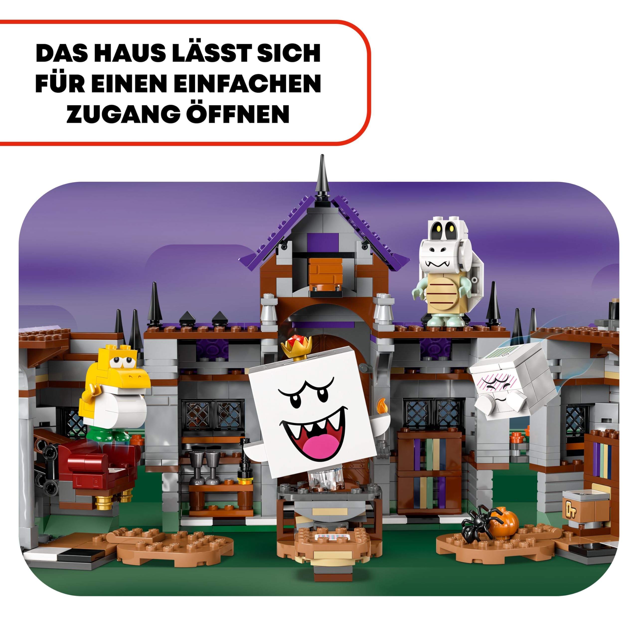 LEGO Super Mario König Buu Huus Spukhaus, Spielzeuggeisterhaus für Kinder, Nintendo Set zum Sammeln, mit Baby Yoshi, Geschenk für Jungen, Mädchen und Gamer ab 8 Jahren 71436