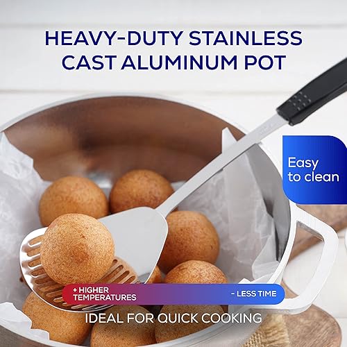 Miniatura 8 de Universal (Tamaño Pequeño) Caldero 7 Tazas - 2.4 QT  2.3 L, Olla de Aluminio Inoxidable, Distribución de Calor Uniforme y Cocina Rápida, Olla