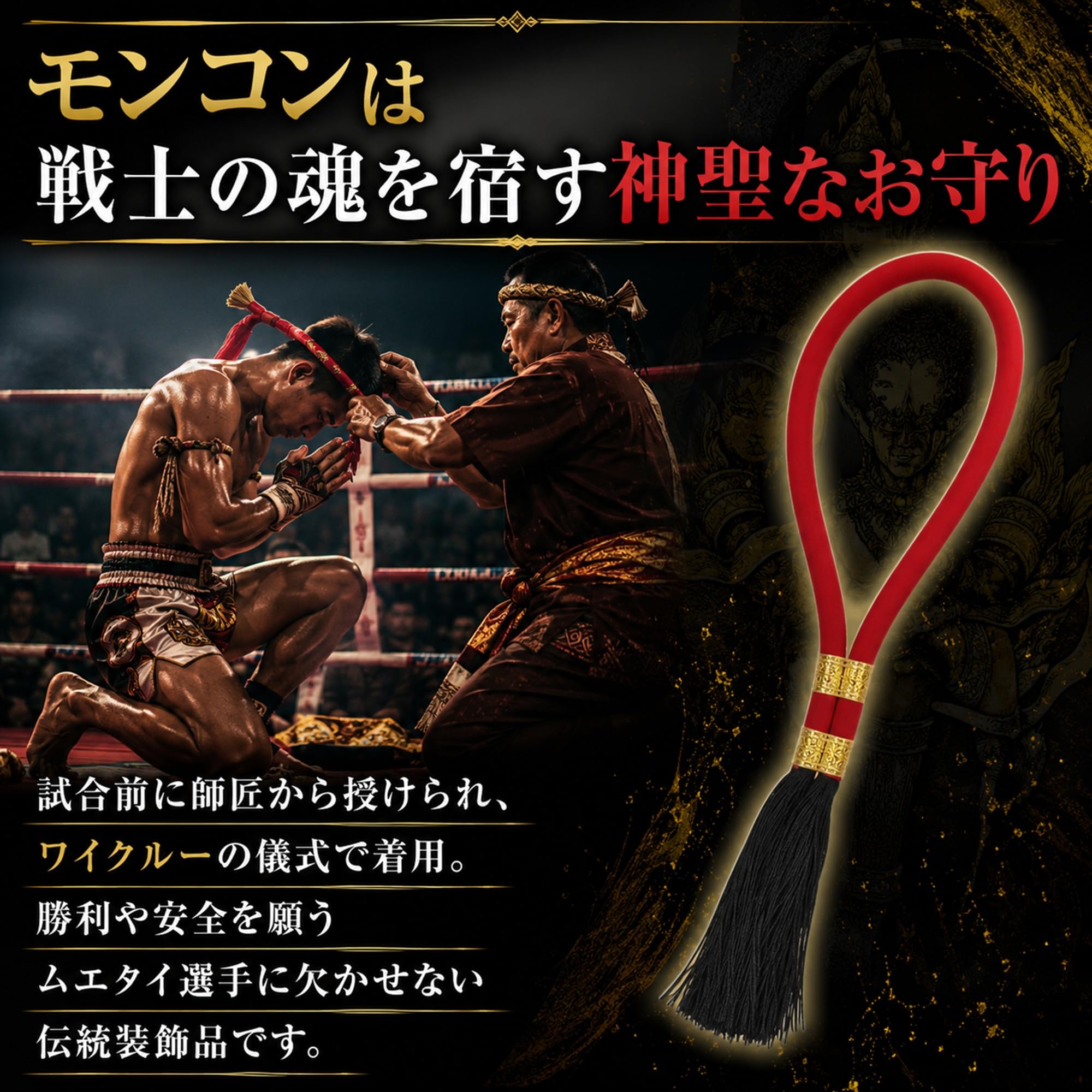新品　未使用 　ムエタイ　モンコン Amazon.co.jp: [Brightrust] ムエタイ モンコン キックボクシング K-1