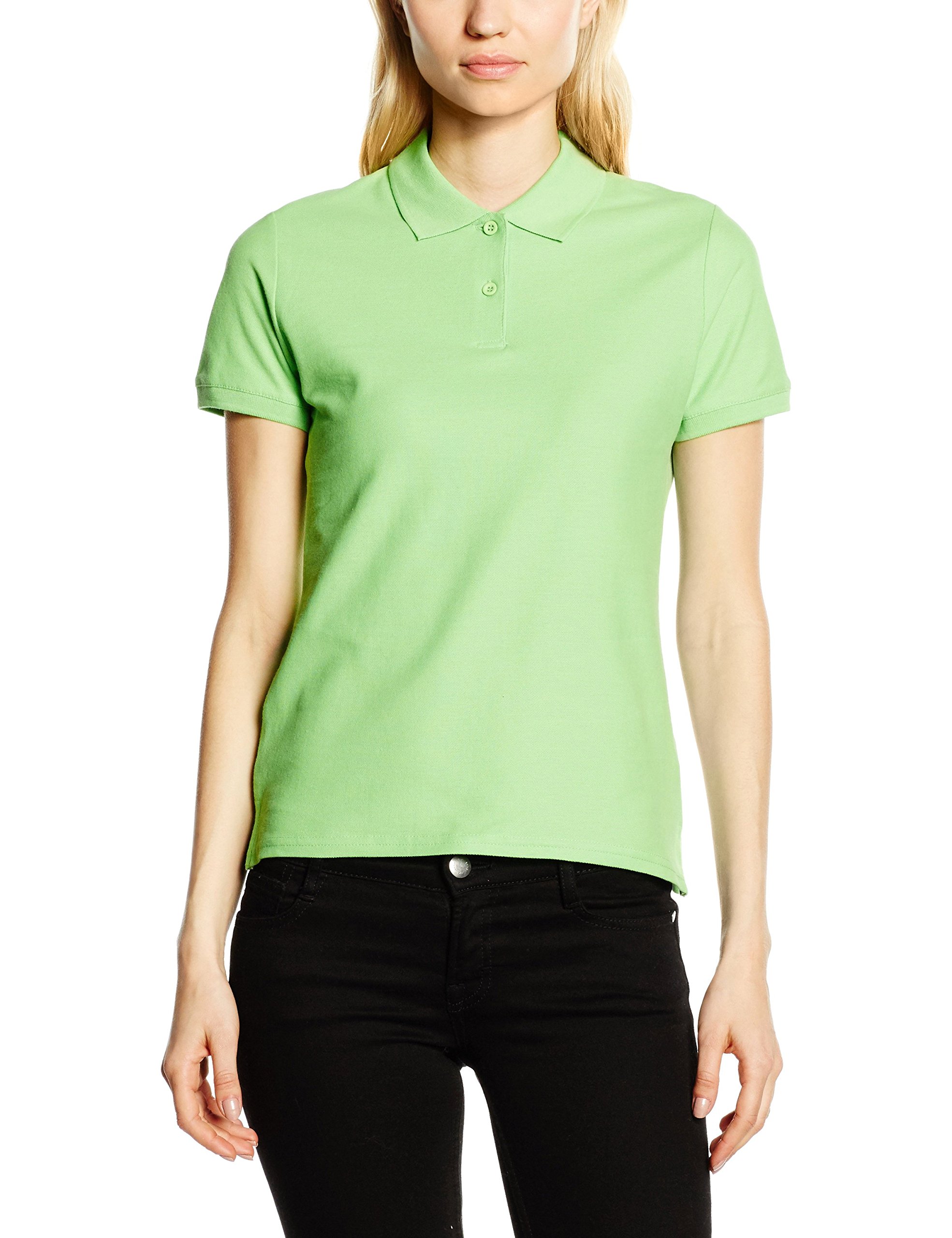FRUIT OF THE LOOM Women's Premium Polo Shirt, Lime, S UK