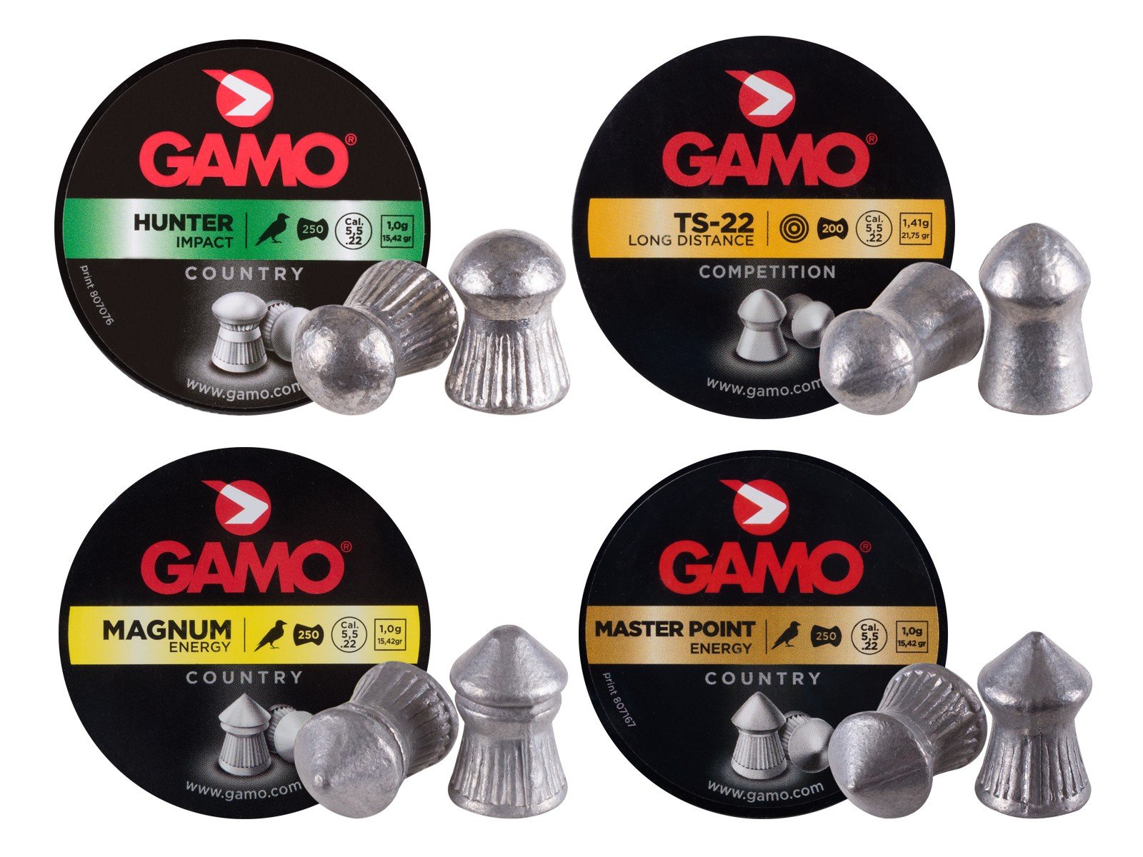 GamoGamo Match Pellets (Flat Nose)