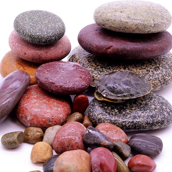 River Rocks Decorative Ornamental Pebbles, Garden Landscaping Stones, Gravel Filler for Plants, Vases, Succulents, Home Decor