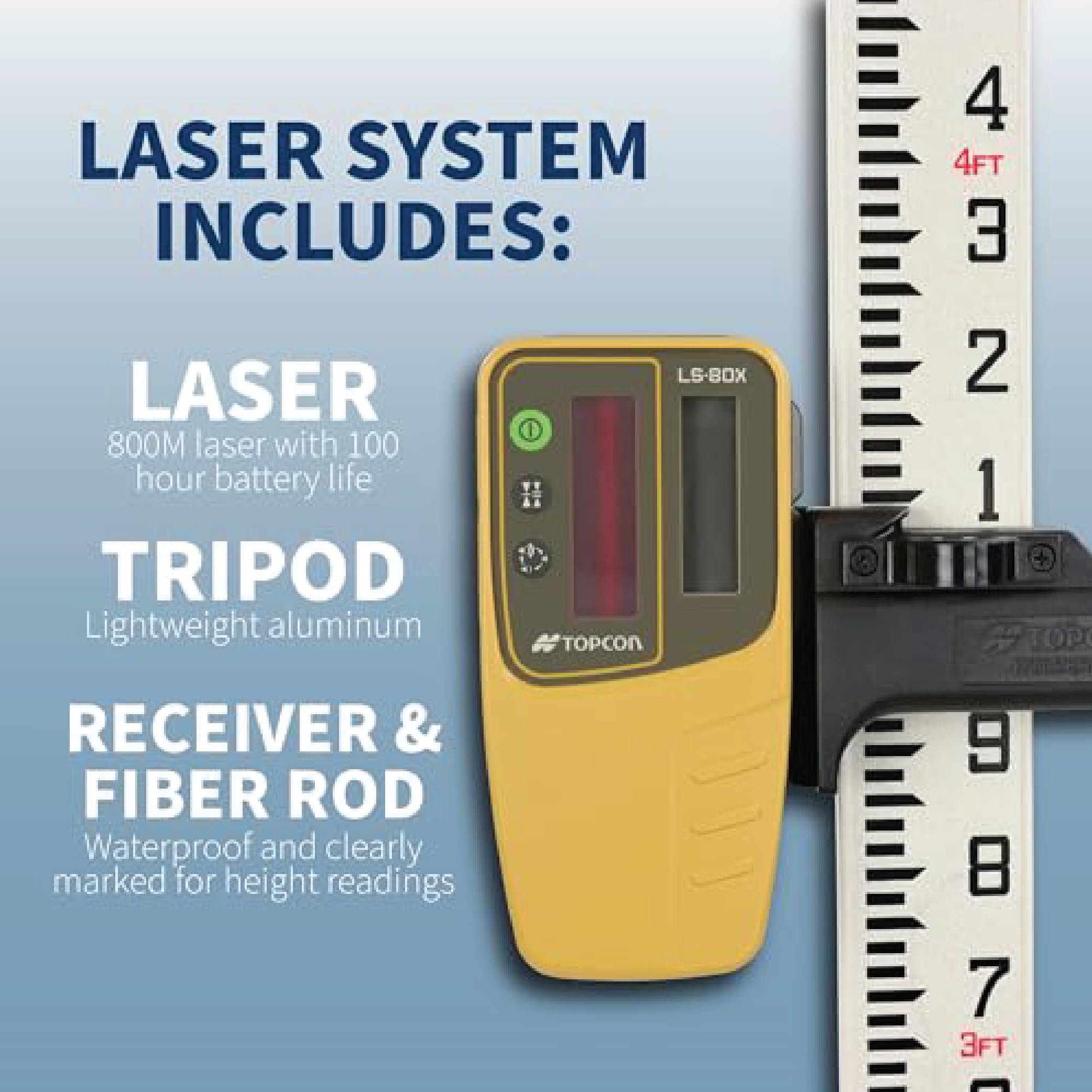 Topcon RL-H5A Laser Transit Leveler Kit - LS-80X Rotary Laser 