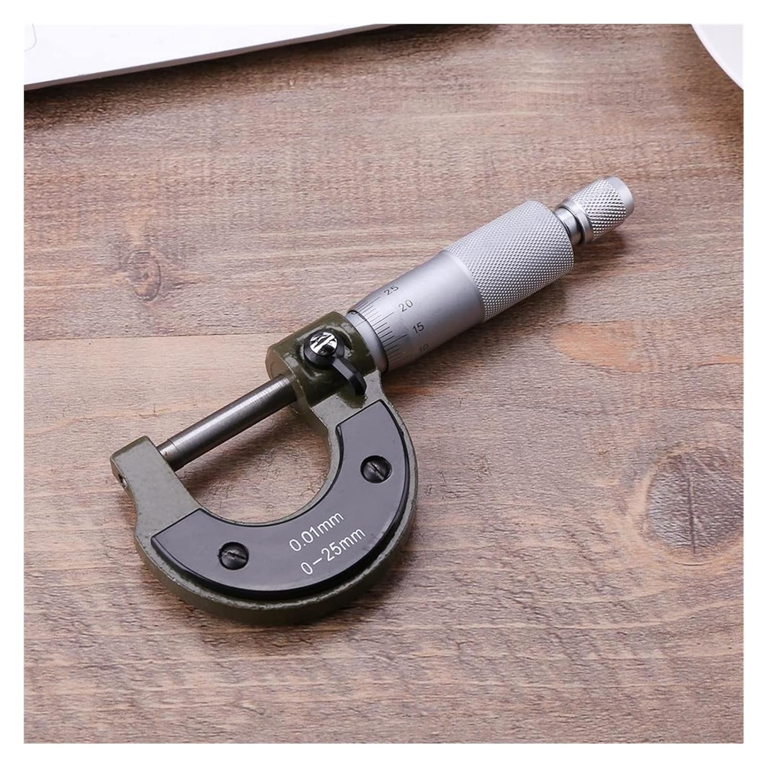 Micrometer, Outside Micrometer 0-25mm/0.001mm Gauge Vernier Caliper Measuring Tool Professional Micrometer Gauging Measure Tools Accessories