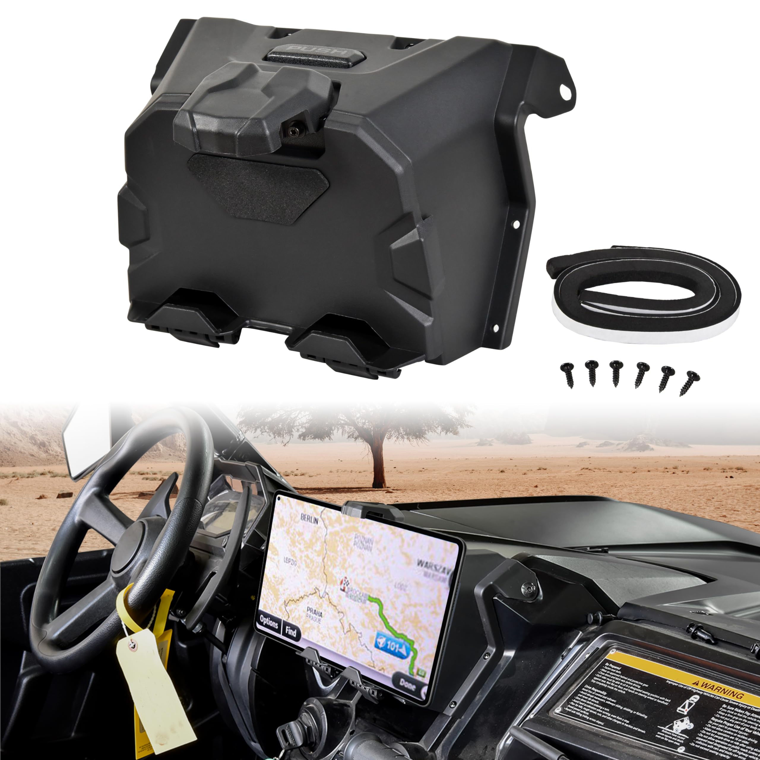 SAUTVS Electronic Device Mounts with Storage Box Organizer Tray for Talon 1000, Electronic Device Phone Tablet GPS Holder for Honda Talon 1000R 1000X 1000X-4 2022-2025 Accessories
