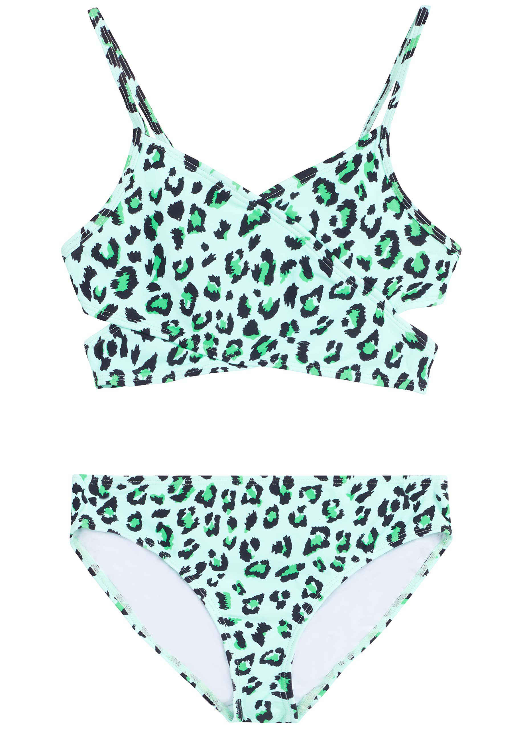 Kanu Surf Girls' Coral Reef Beach Sport Wrap Around Bikini 2-piece Swimsuit