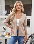 GRACE KARIN Cardigan for Women 3/4 Sleeve Button Down Cardigan Sweater Lightweight Dressy Casual Tops Shrugs 2026 S-XXL