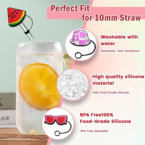 Miniatura 4 de Stanley Cup Accessories - 12 tapas de popote para copa Stanley, 0.4 pulgadas0.394 in, reutilizables, lindas tapas para popotes para vasos de 30