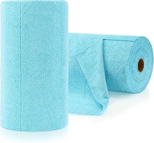 75 paños de limpieza de microfibra de 12 x 12 pulgadas de microfibra en un rollo de limpieza reutilizables lavables trapos de limpieza suaves paños