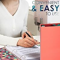 Vista 6 de Carpeta de 3 anillos de 1.5 pulgadas, carpetas de anillos redondos de 1.5 pulgadas, carpetas de colores para suministros escolares, impresas por