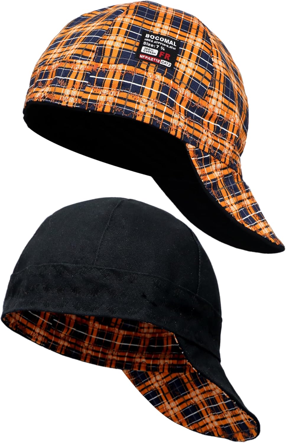 Two Reversible Cotton Welding Caps