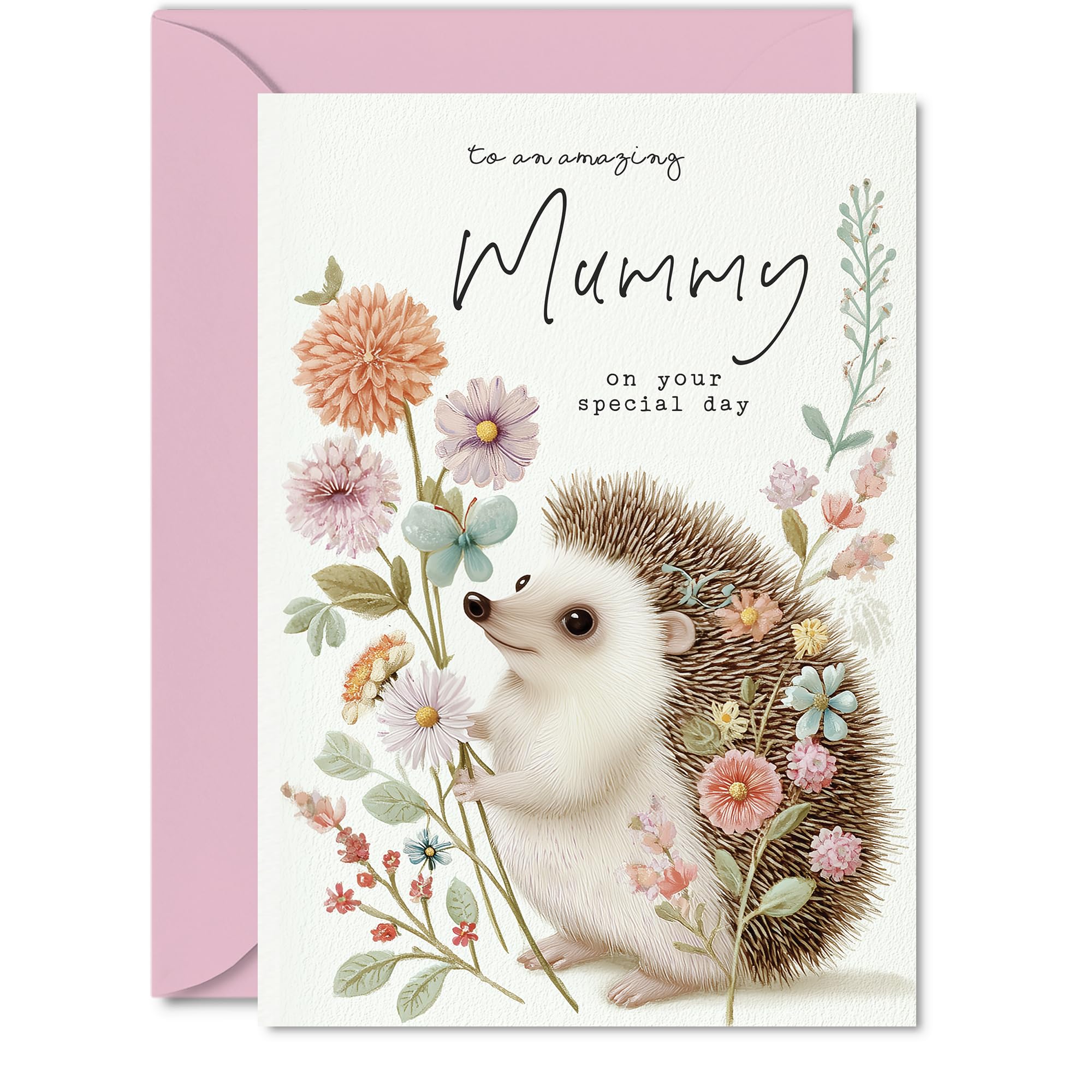 Mummy Birthday Card, Hedge-hugs