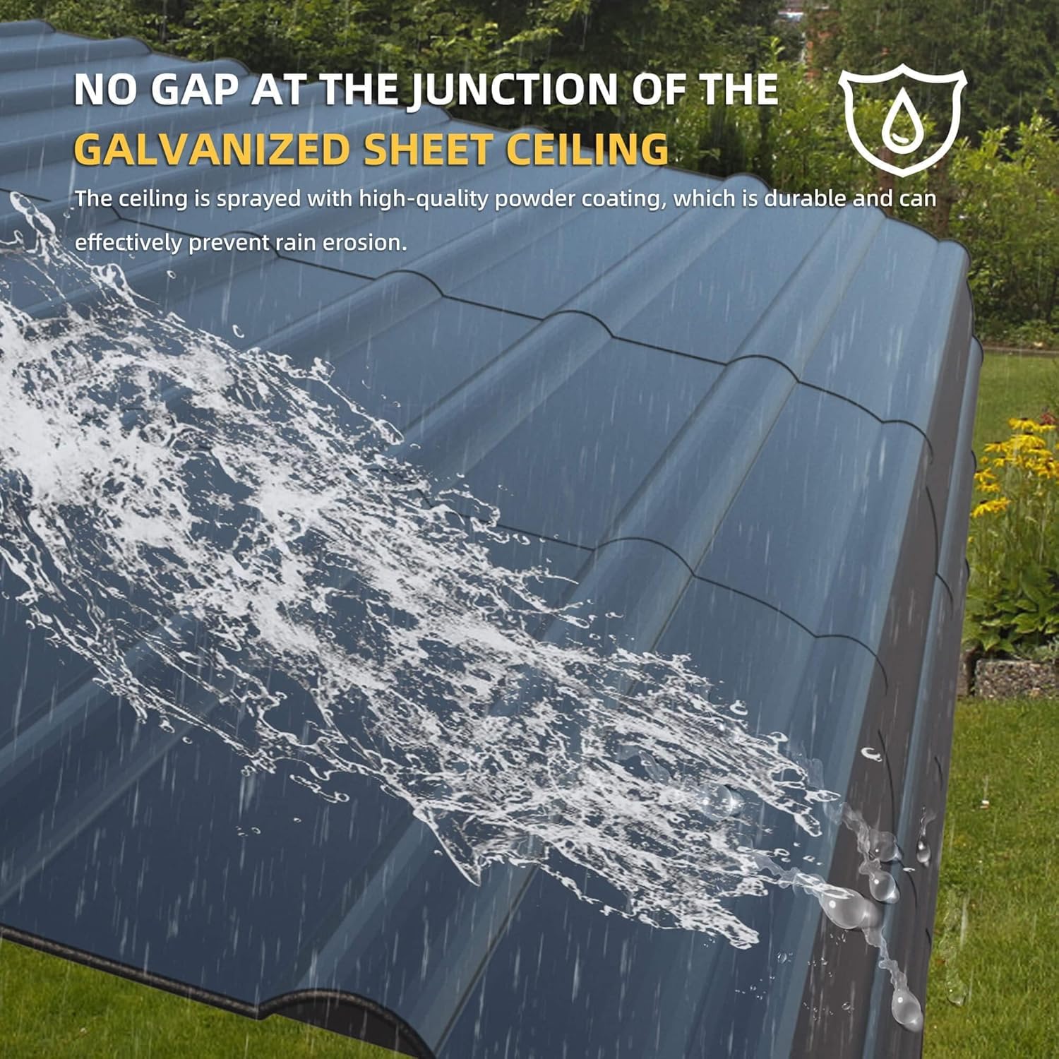 DNYKER 10x15 Heavy Duty Metal Carport, Garage Car Shelter Shade with Galvanized Steel Roof, Sturdy Metal Garage for Car, Boats and Truck DNYKER 10x15 Heavy Duty Metal Carport, Garage Car Shelter Shade with Galvanized Steel Roof, Sturdy Metal Garage for Car, Boats and Truck