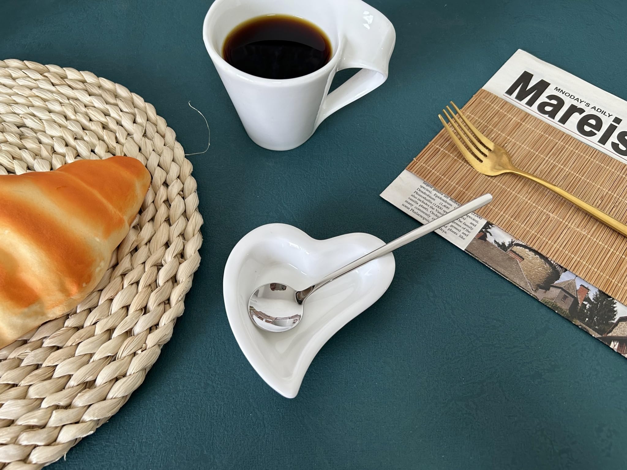Podpórka na łyżkę do kawy akcesoria mała łyżka podpórka na stolik do kawy łyżeczka do herbaty podkładka urocza mini łyżka do kawy i zestaw 4 sztuk (ST002)
