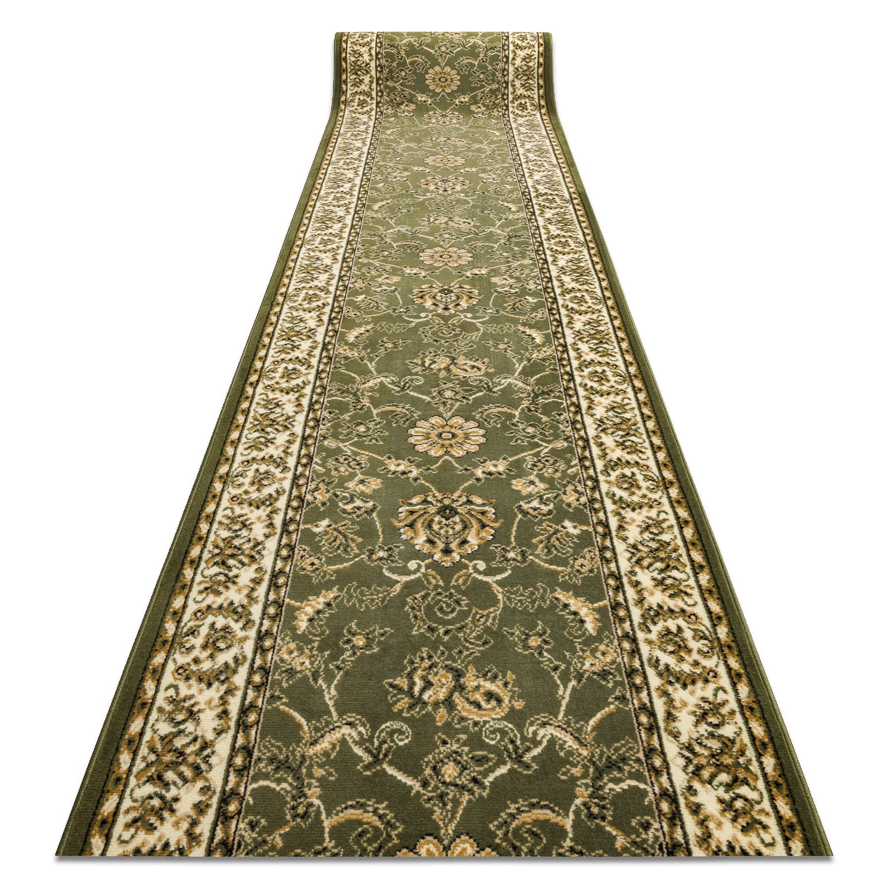 rugsx Chodnik BCF MORAD Klasyk klasyczna oliwkowa zieleń 100 x 650 cm