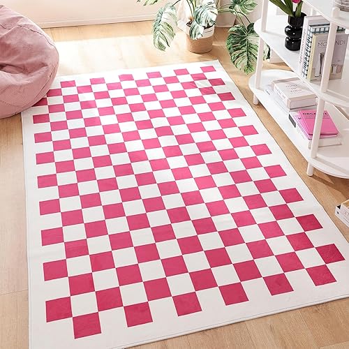 Miniatura 1 de TRUEDAYS Alfombras de 5 x 7 pies lavables a máquina con parte trasera antideslizante para sala de estar y dormitorio, alfombra de área grande a