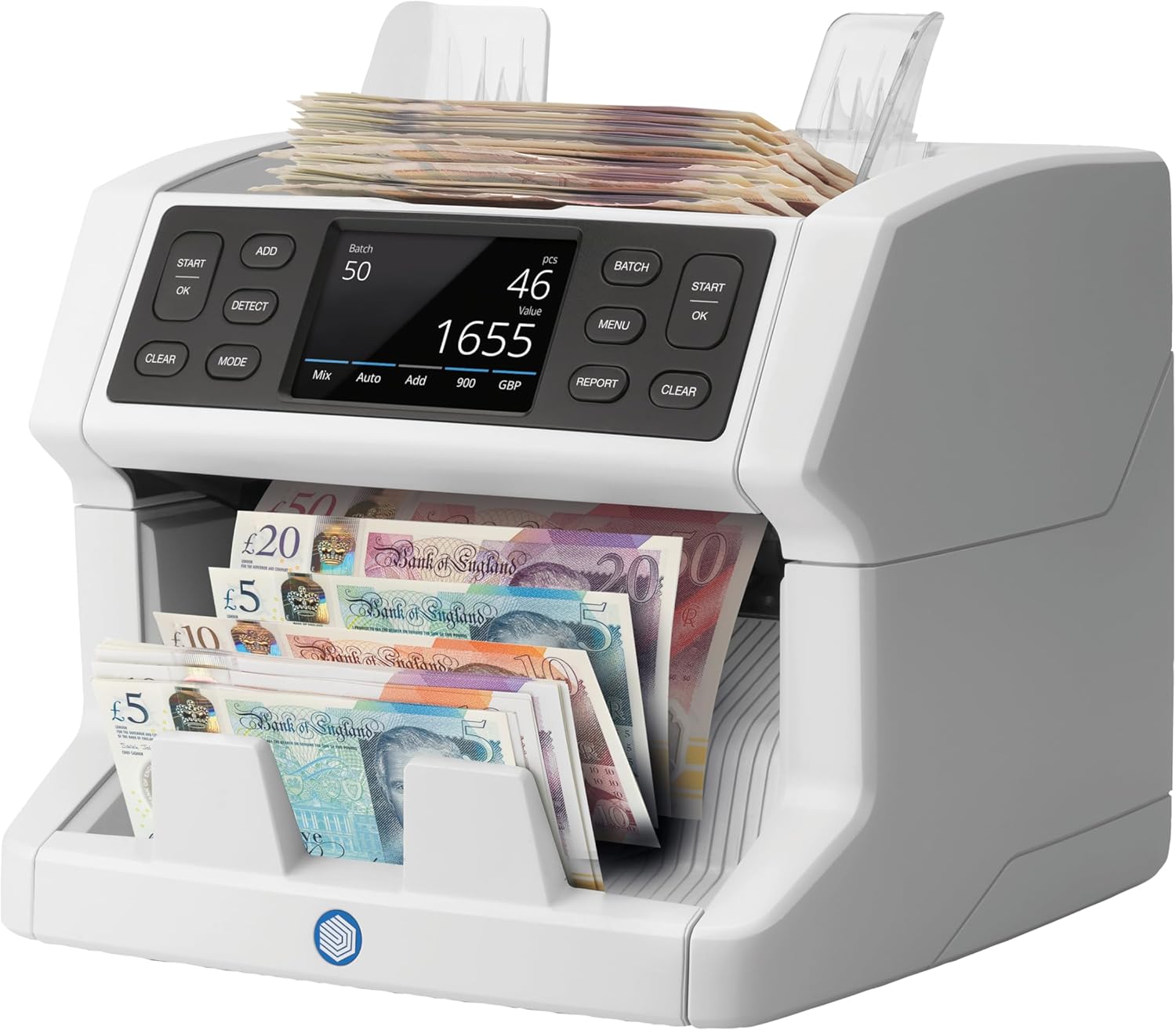 Safescan 2865-S Money Counting Machine - Value Counts Mixed Banknotes ...