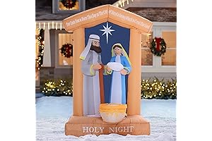 7 FT Christmas Inflatables Nativity Scene Outdoor Decorations