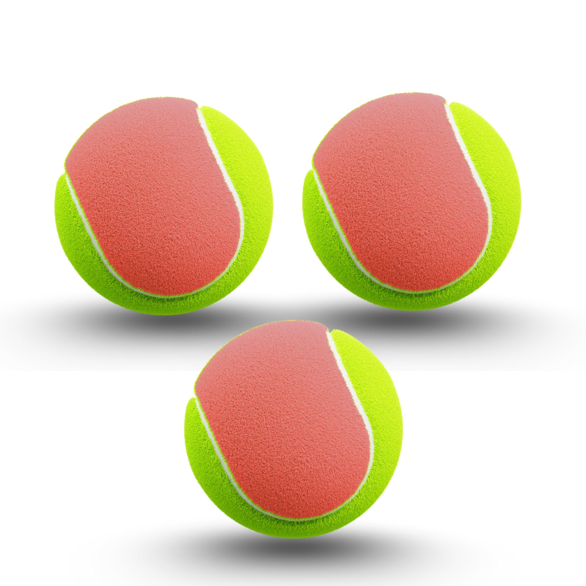 KAVYARA Rubber Cricket Tennis Ball - Heavy Duty, Soft Core, Suitable for Hard & Soft Ground | Long-Lasting & High Bounce | Ideal for Practice & Matches (Pack of 3, Multicolor)-picture-21