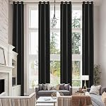 Extra Long Blackout Curtains, Room Darkening Grommet High Ceiling Drapes,2 Story Curtains for Living Room and Loft(1 Panel, Gray, 52"x168")