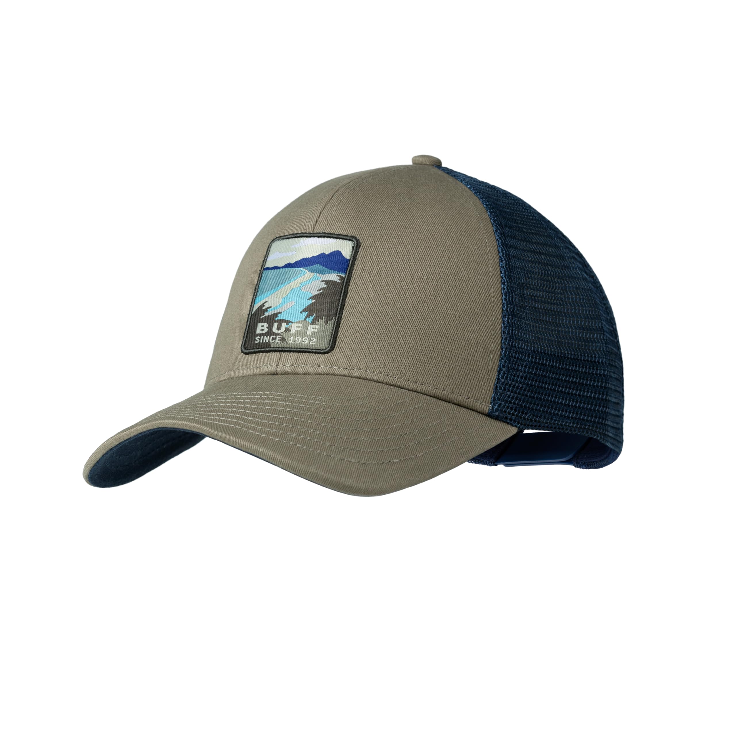 Buff Explore Trucker Cap in Soor Tundra Khaki