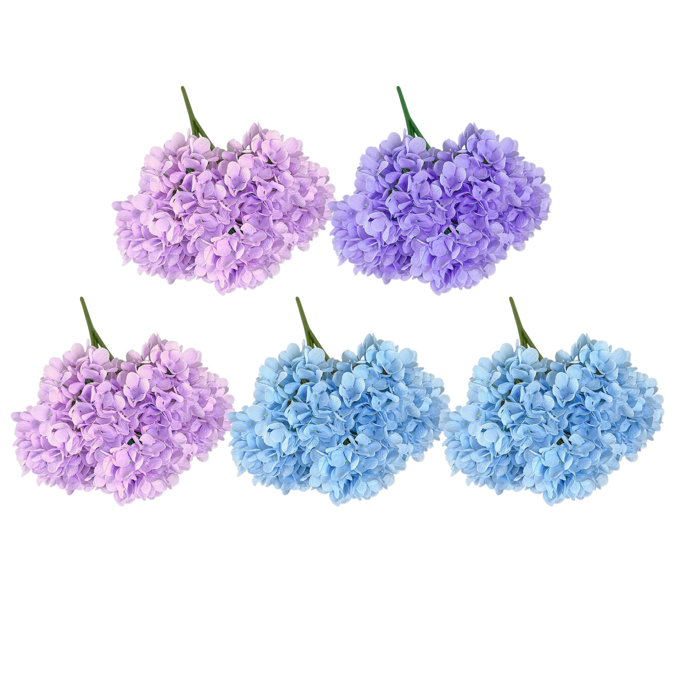 Fausses fleurs hortensia artificiel sans entretien pour vase et pot de fleur