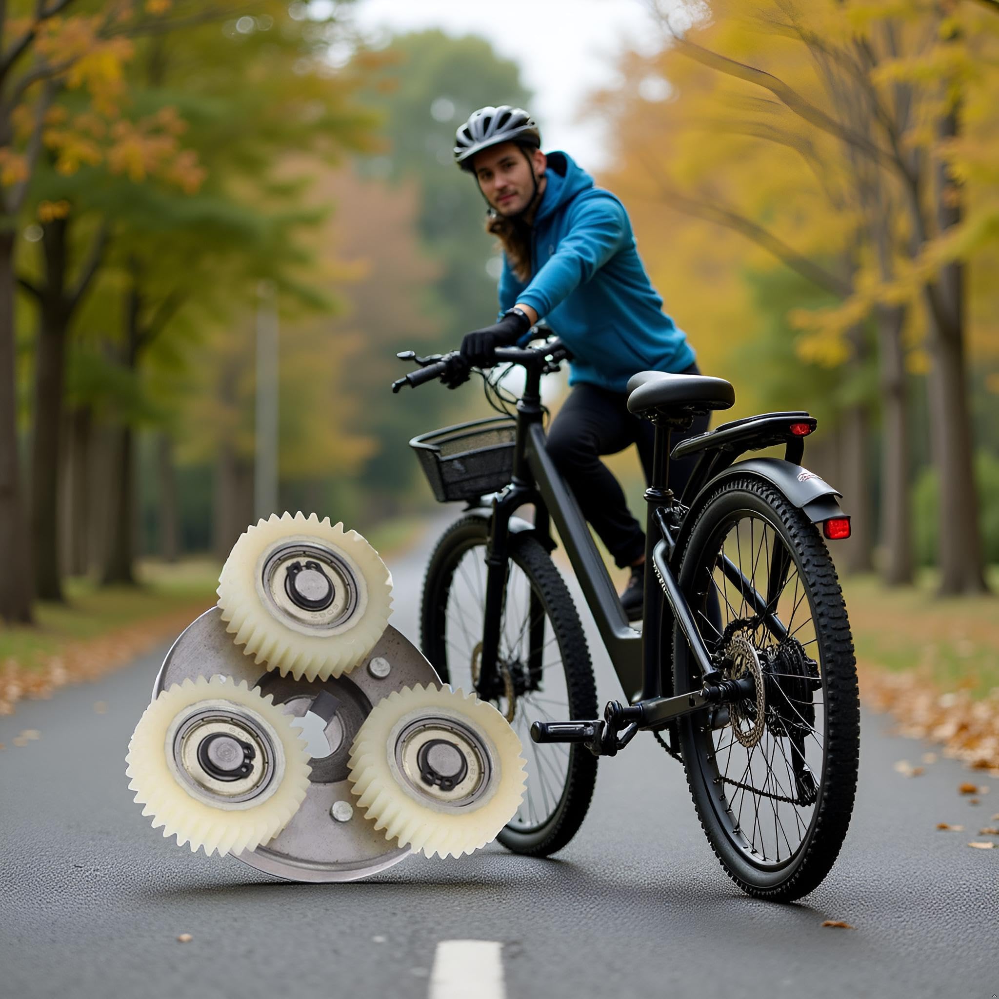 Bnineteenteam Kit d'embrayage de Vitesse, Kit d'embrayage de Vitesse de Vélo électrique en Acier + Nylon 36T Adapté au Moteur D'entraînement Moyen 250W 350W