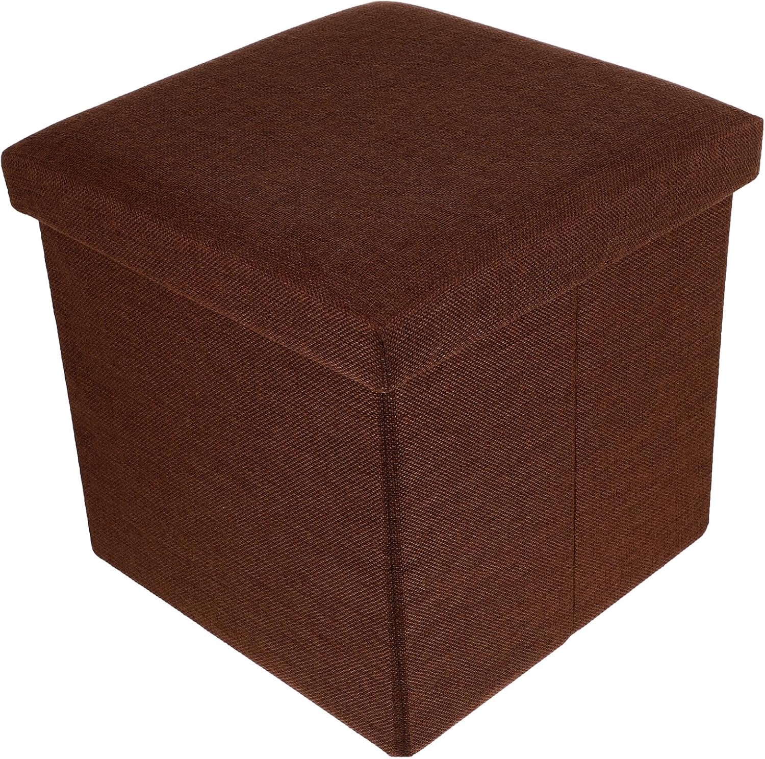 Fabric Storage Stool with Linen Cover Lightweight Portable Footstool and Seat for Bedroom Living Office Compact Organizer for Home Use and Travel