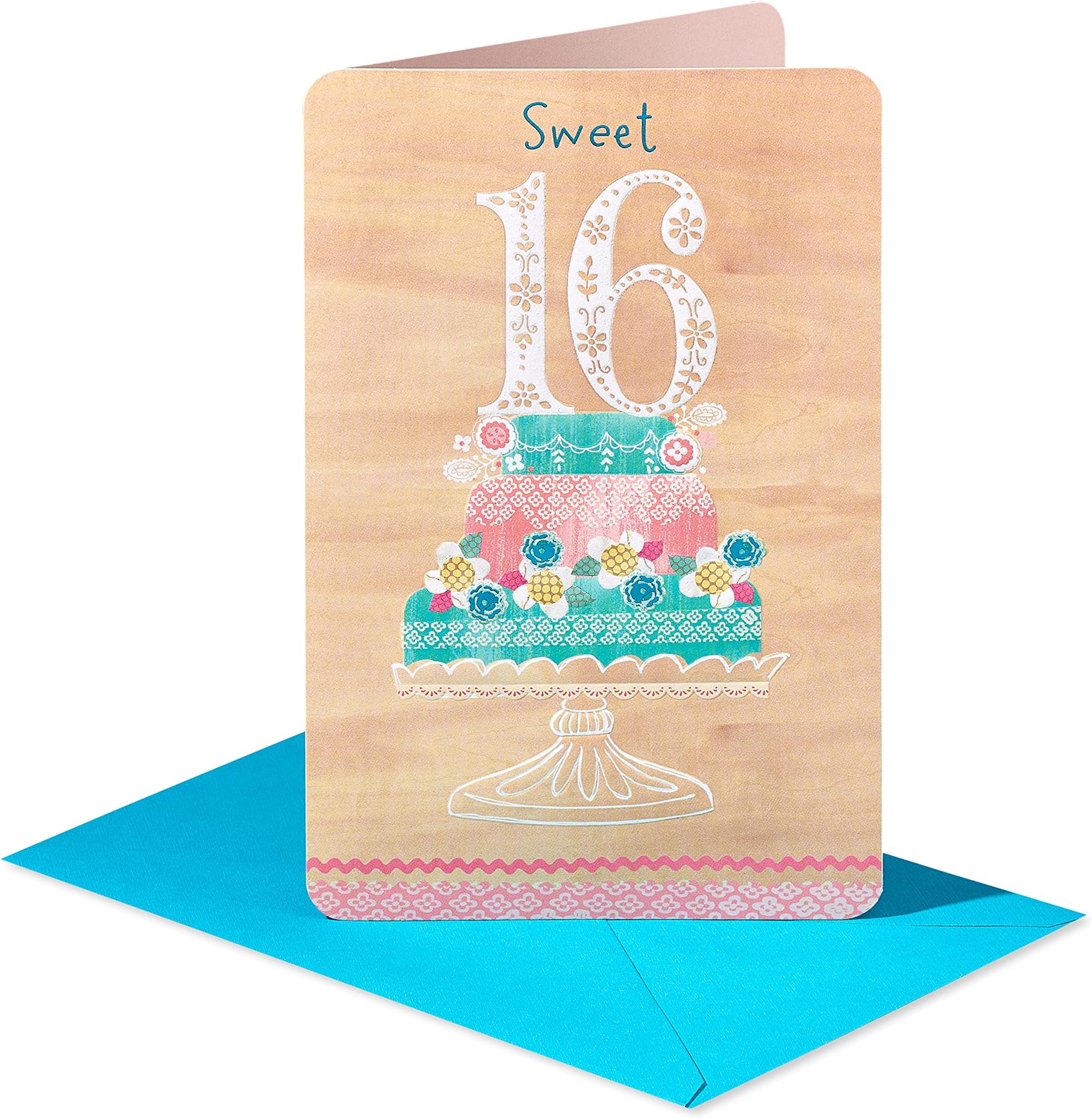 American Greetings 16th Birthday Card for Her (Sweet 16 Cake) Amazon