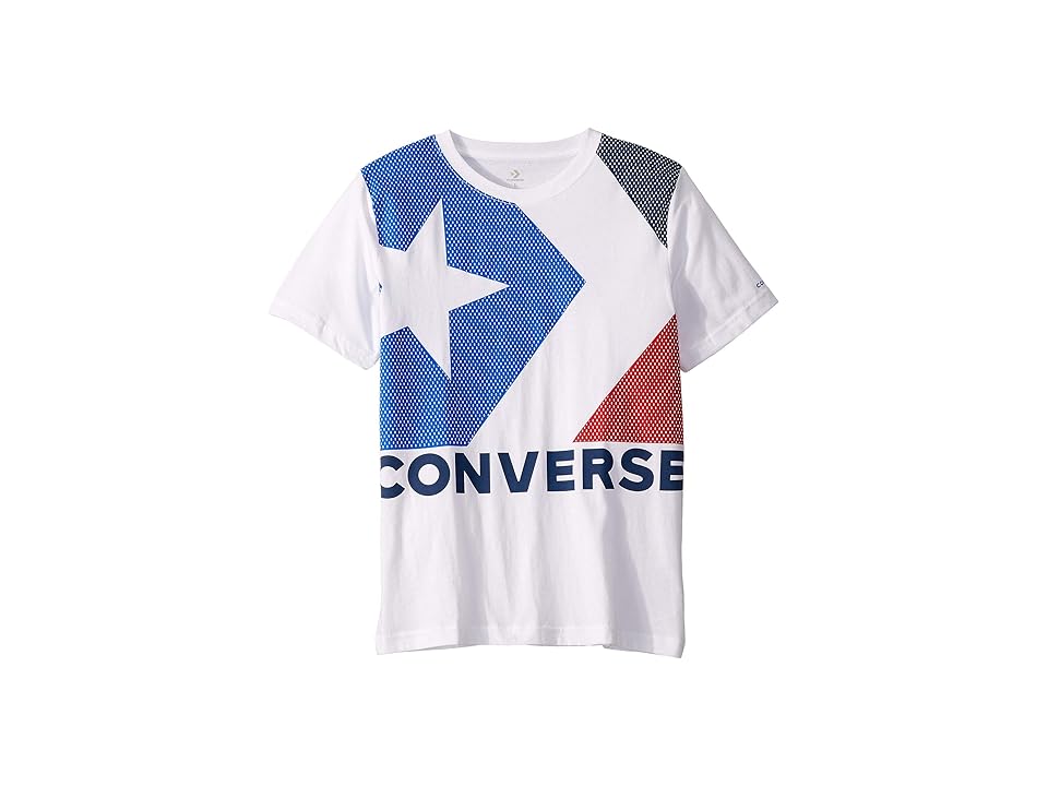 

Converse Kids Box Star Chevron Color Block Tee (Big Kids) (White) Boy's T Shirt