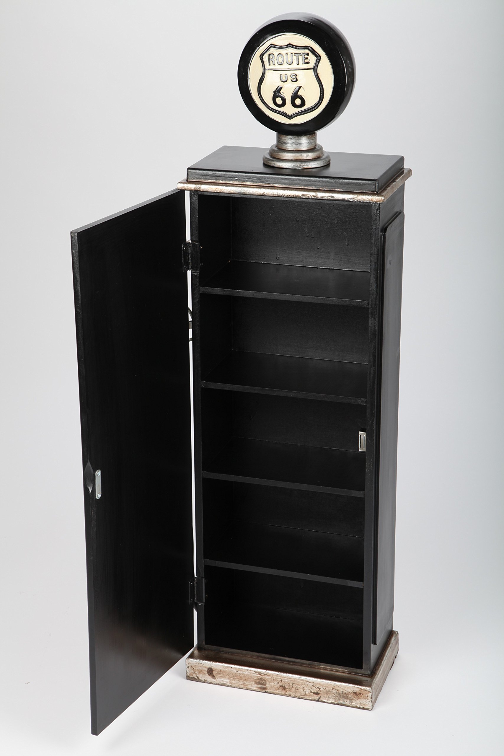 Design-Schrank Zapfsäule, Retro, schwarz, 102cm