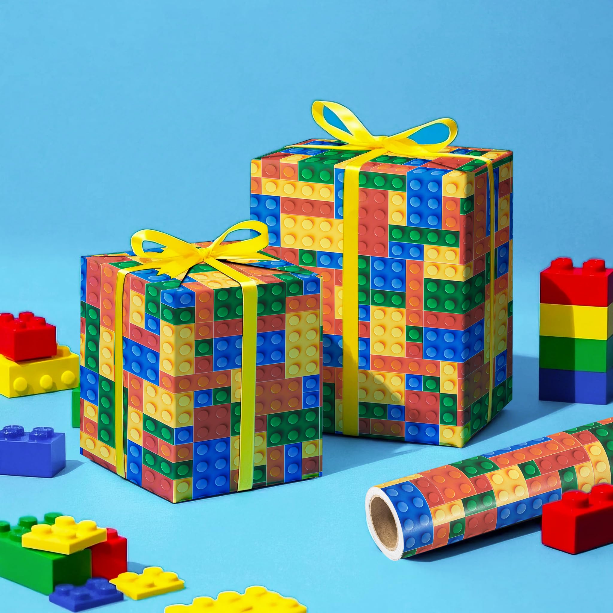 Snapklik.com : WRAPAHOLIC Bricks Wrapping Paper Roll - Mini Roll - 17 ...