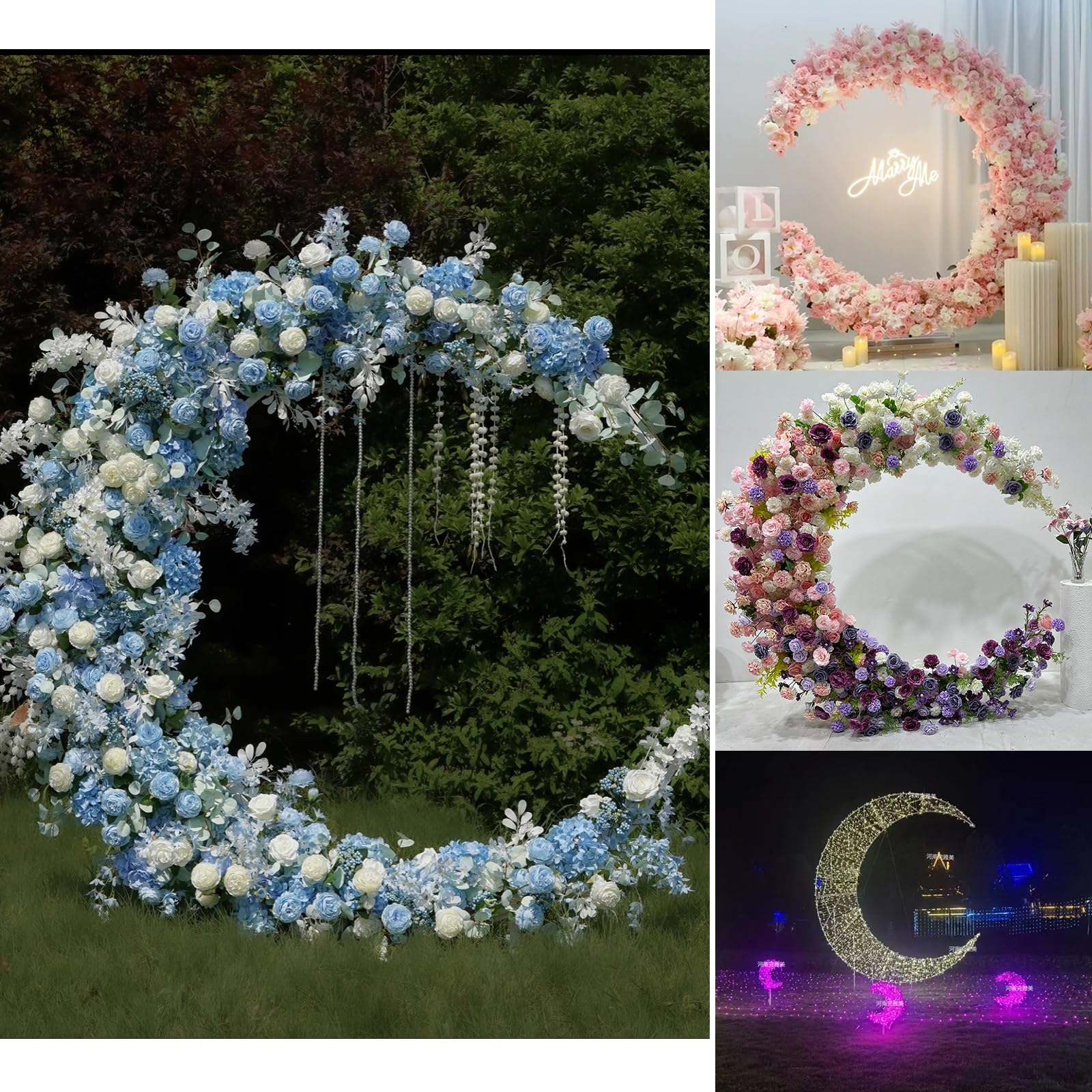 Metalowy stojak na tło łukowe na przyjęcie urodzinowe, oświadczyny, ceremonię, rocznicę, dekoracja ukończenia szkoły, biały, 250 x 280 cm