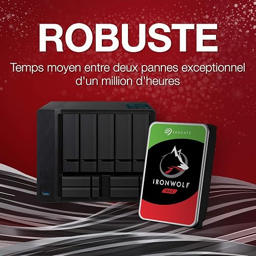 Seagate IronWolf, 8 TB, NAS, Internal Hard Drive, CMR, 3.5 Inch, SATA, 6GB/s, 5,400 RPM, 256MB Cache, for RAID Network Attached Storage, 3 year Rescue Services (ST8000VN004) - 5