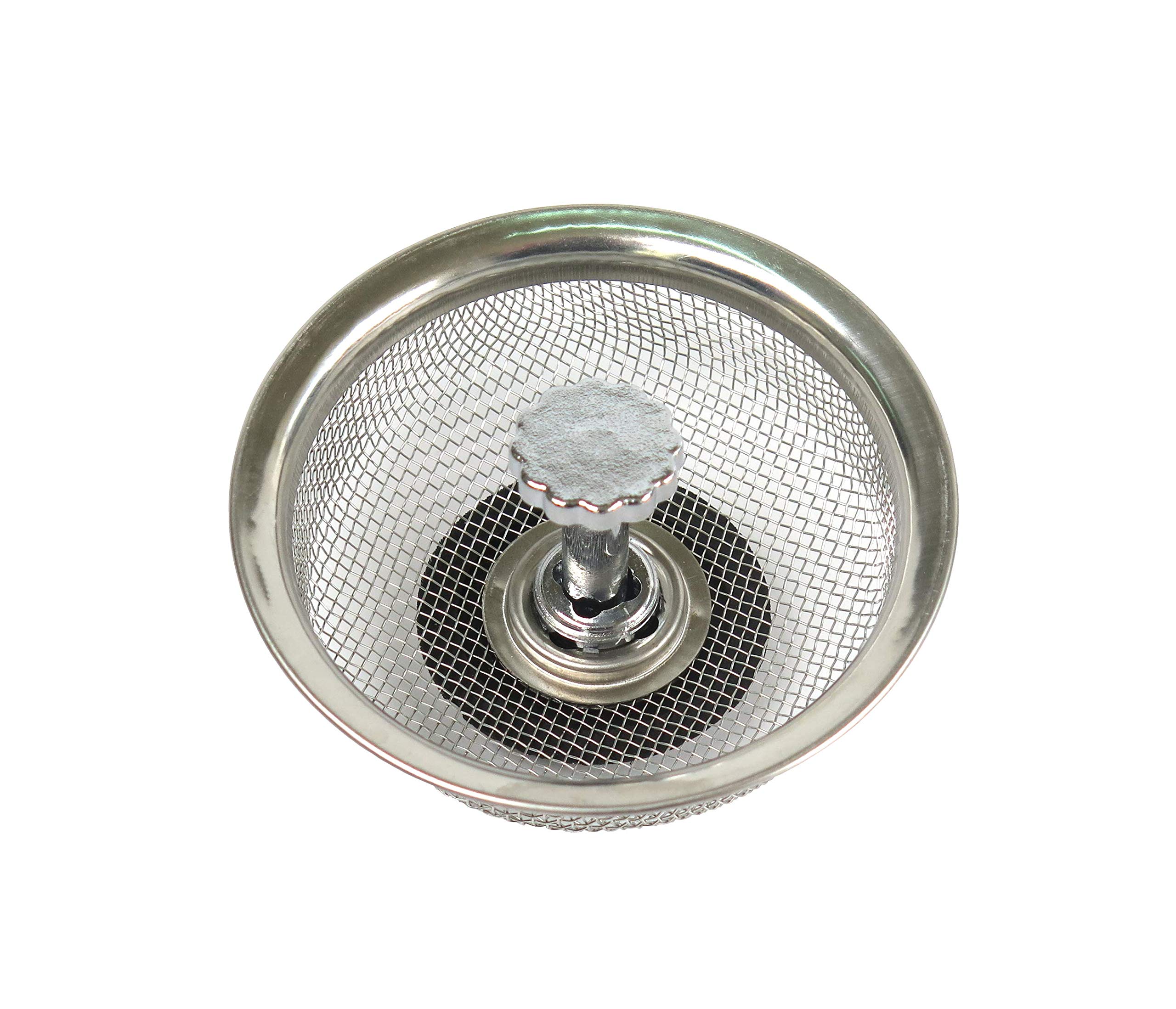 Tredoni 8.5cm Stainless Steel Sink Drain Mesh Filter Strainer Plug Stopper - for ~7.6cm//3" Drain Openings (Plug Mesh Strainer)