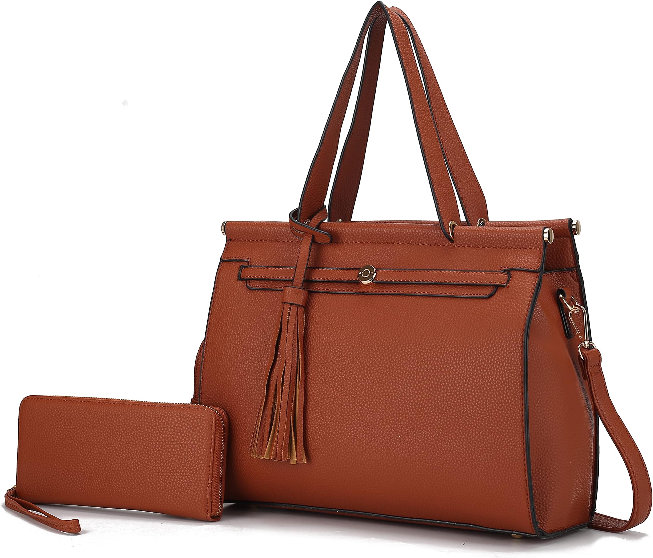MKF CollectionSatchel bag With Wristlet Wallet for Women’s Crossbody Tote Handbag Top-Handle Purse