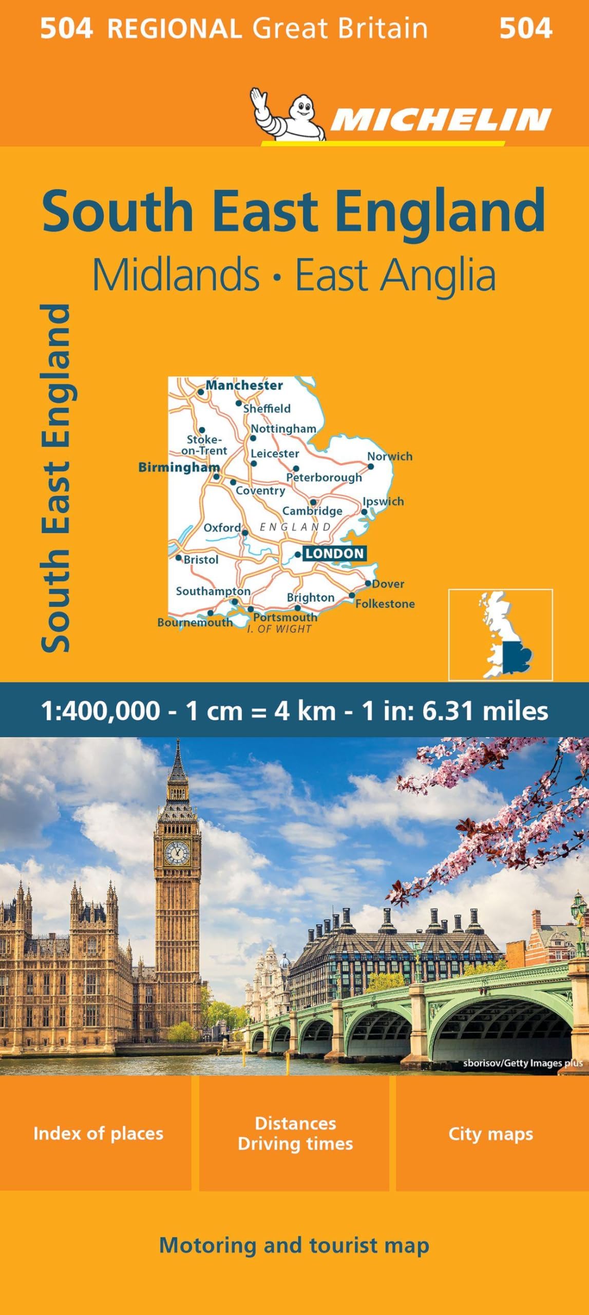 South East England  Michelin Regional Map 504 by Michelin 9782067263000