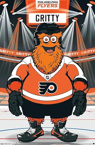 Trends International NHL Philadelphia Flyers - Póster de pared Gritty 19, 22.375 x 34 pulgadas, versión sin marco