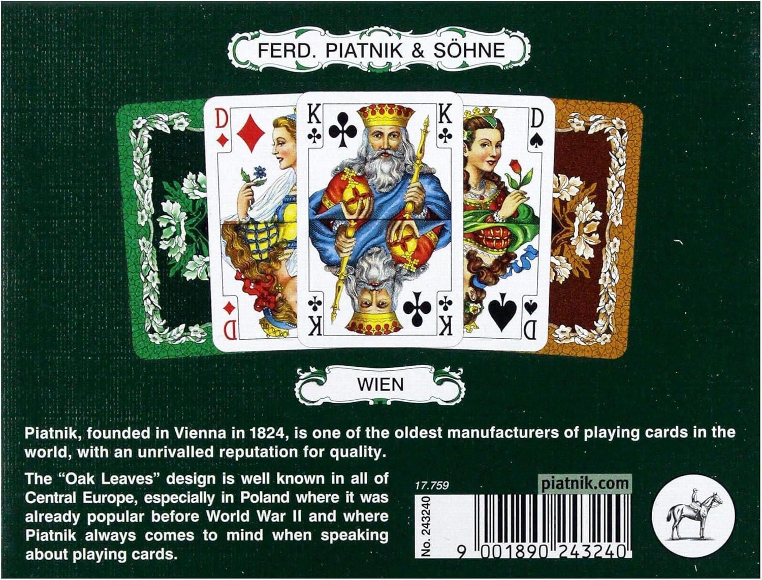 Karty 2 talie - Liście dębu Bridge Poker Whist