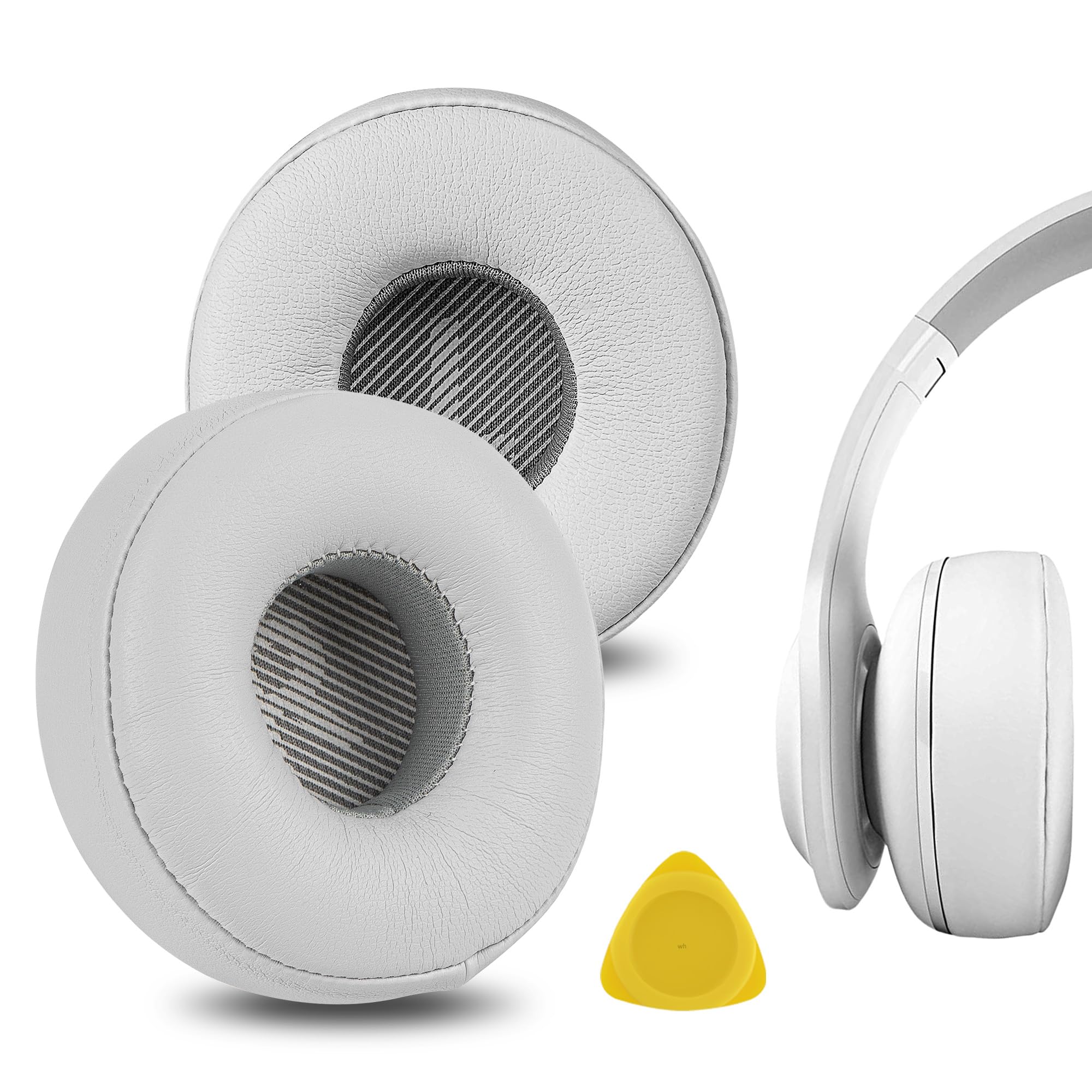 GEEKRIAQuickFit Replacement Ear Pads for JBL Everest 300, V300BT Headphones Ear Cushions, Repair Parts (White)