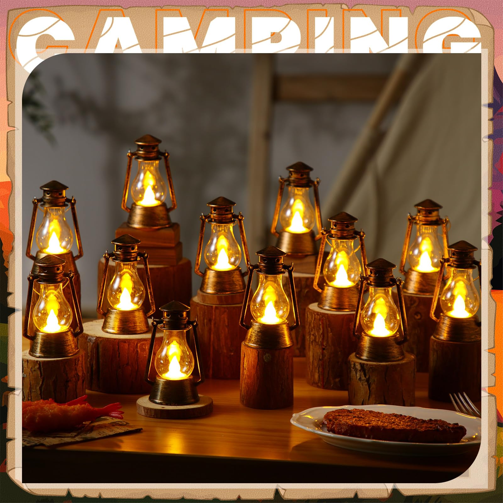 Amazon.com: Ferraycle 12 Pcs Mini Lantern for Centerpiece, 4