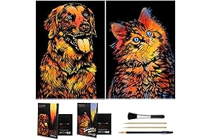 AP ARTSPER Cat Scratch Art Rainbow Paper for Tumblers