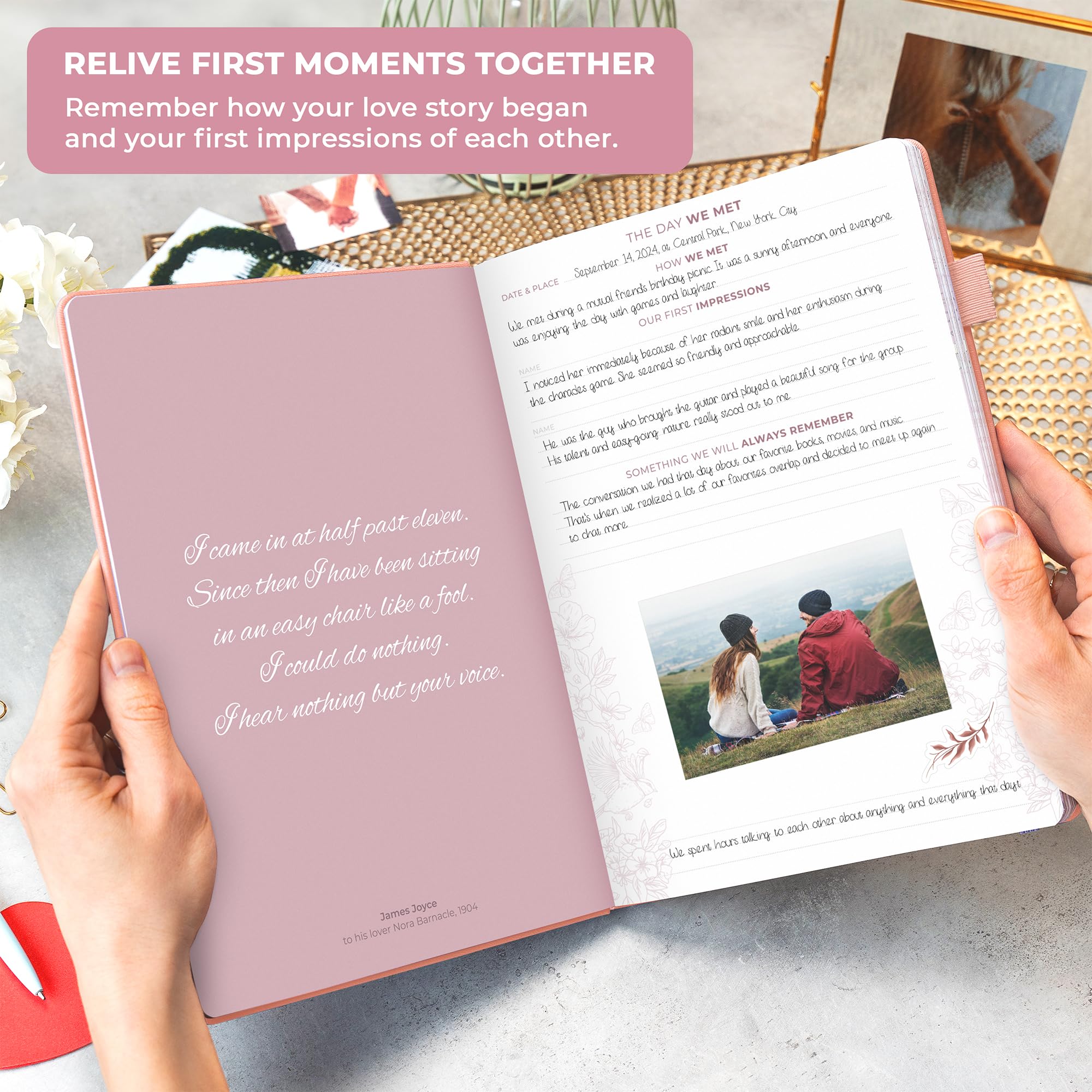 Clever Fox Anniversary Journal, Couple Memory Book & Photo Album with Writing Space, Wedding - Image 3