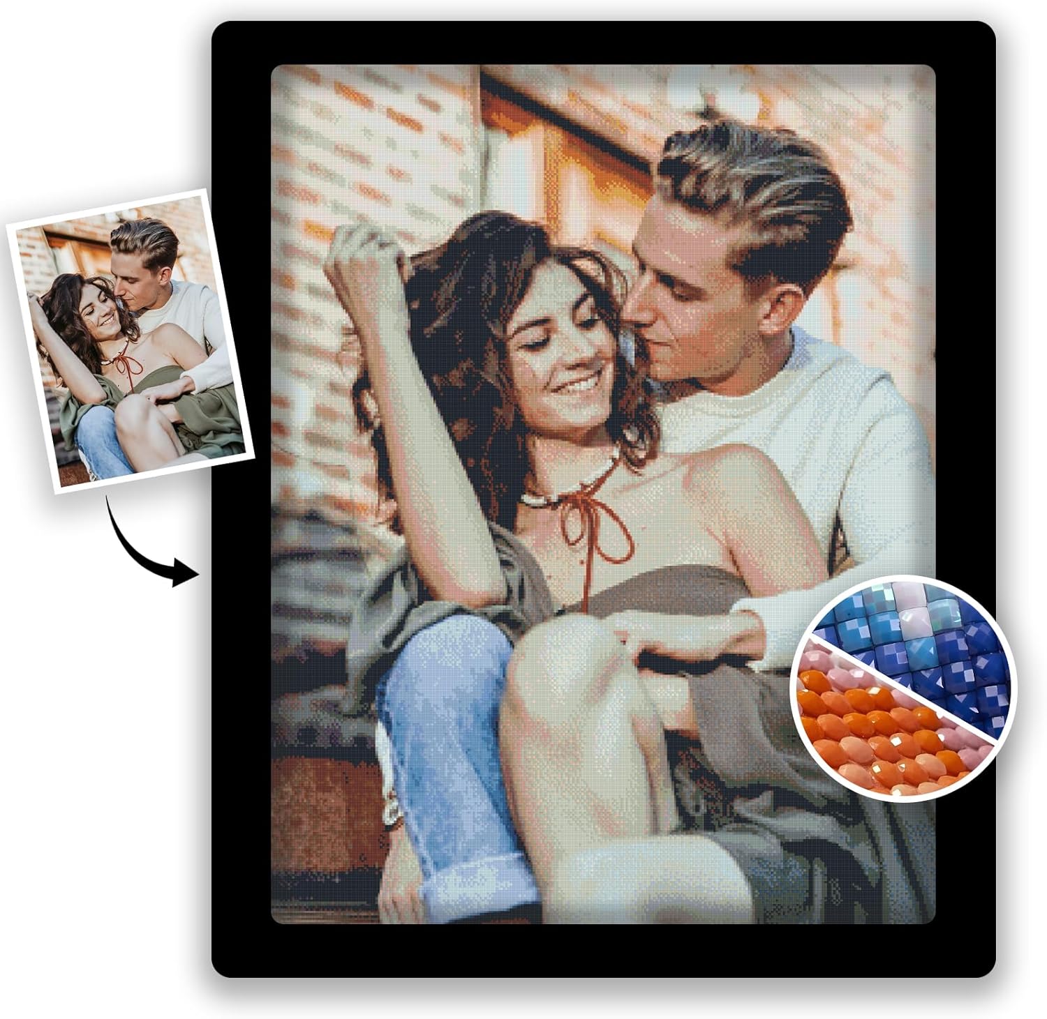 CICIKEN Custom Diamond Art Painting,DIY Personalized Photo by Custom Diamond