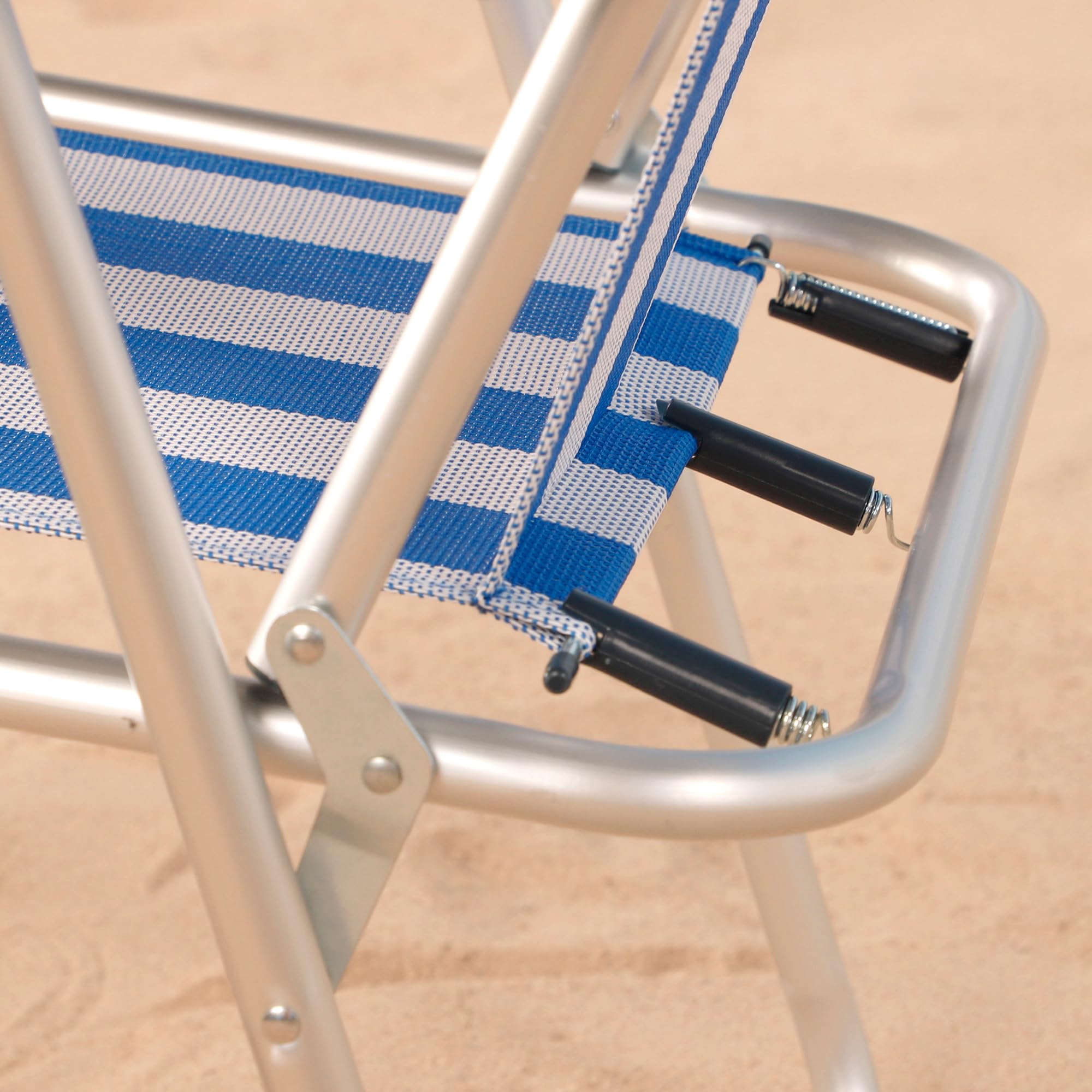 Aktive Sedia Pieghevole Fissa Alluminio Beach 47x54x75 cm Blu